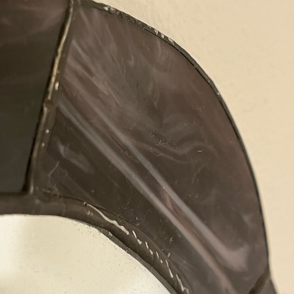 Vintage Purple Stained Glass Wall Mirror - Picture 4 of 7